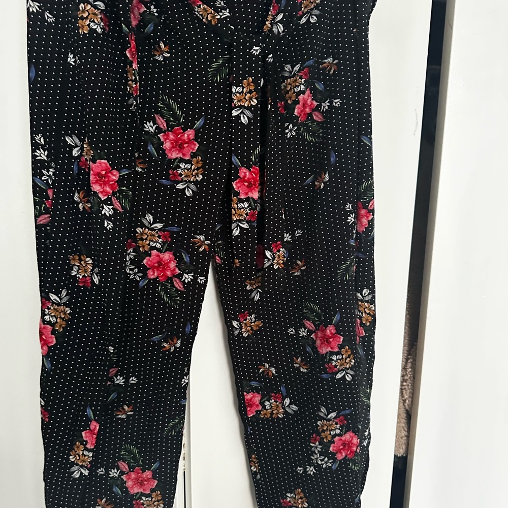Floral Black pants